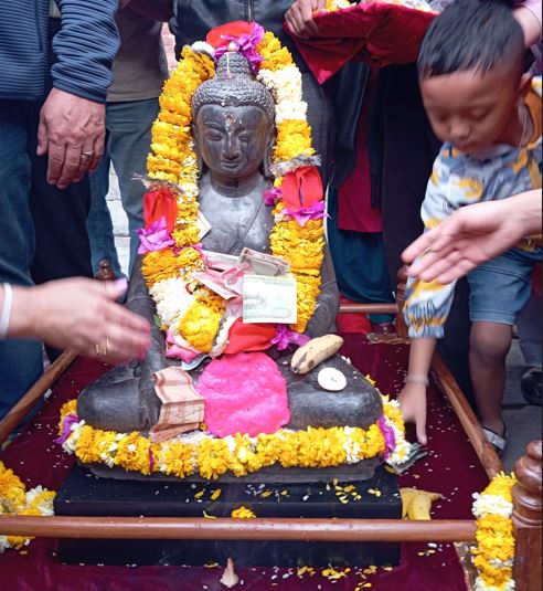 चोरेर अमेरिका पुर्‍याइएको प्रस्तर वुद्ध मूर्ति संग्रहालय हुँदै आफ्नै आसनमा फिर्ता