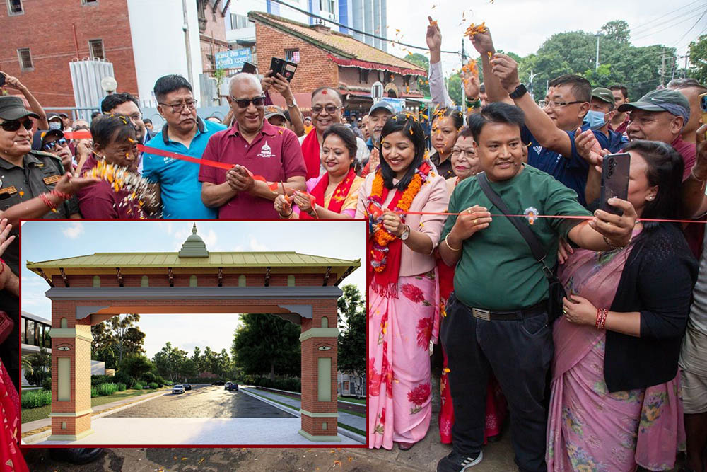 महाबौद्ध परम्परागत प्रवेश द्वार निर्माण सम्पन्न