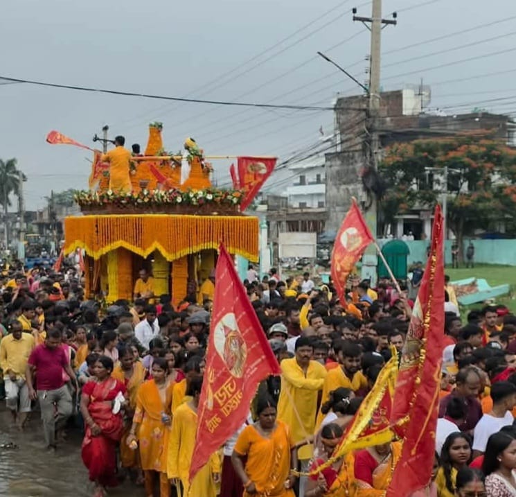 गहवामाई मन्दिरको चौथो रथयात्रा, उर्लियो जनसागर