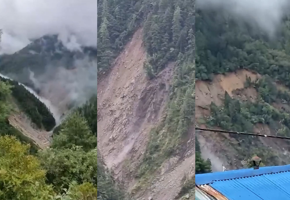 गोरखाको चुमनुब्रीमा ठुलो पहिरो, सतर्कता अपनाउन आग्रह