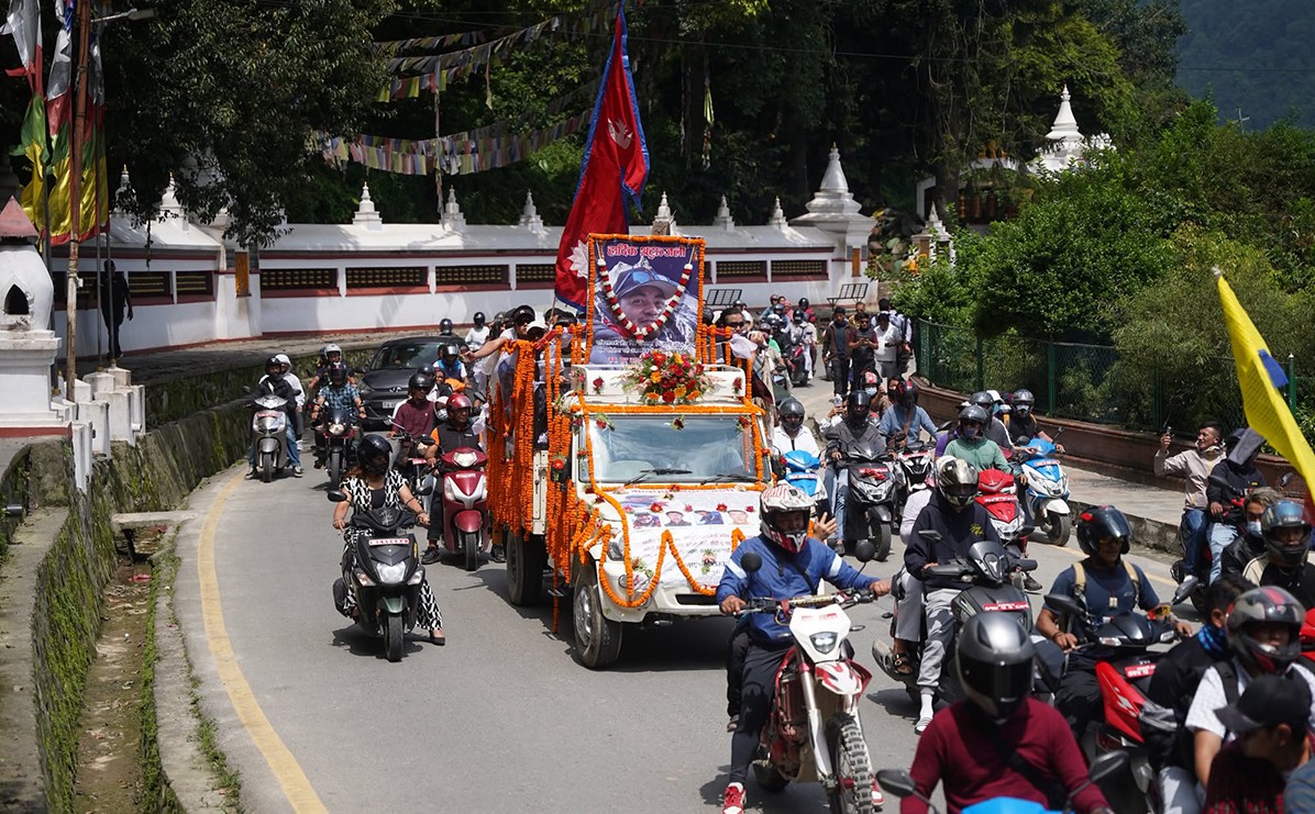 आरोही पुरबहादुर गुरूङ युक्ताको अन्त्येष्टि