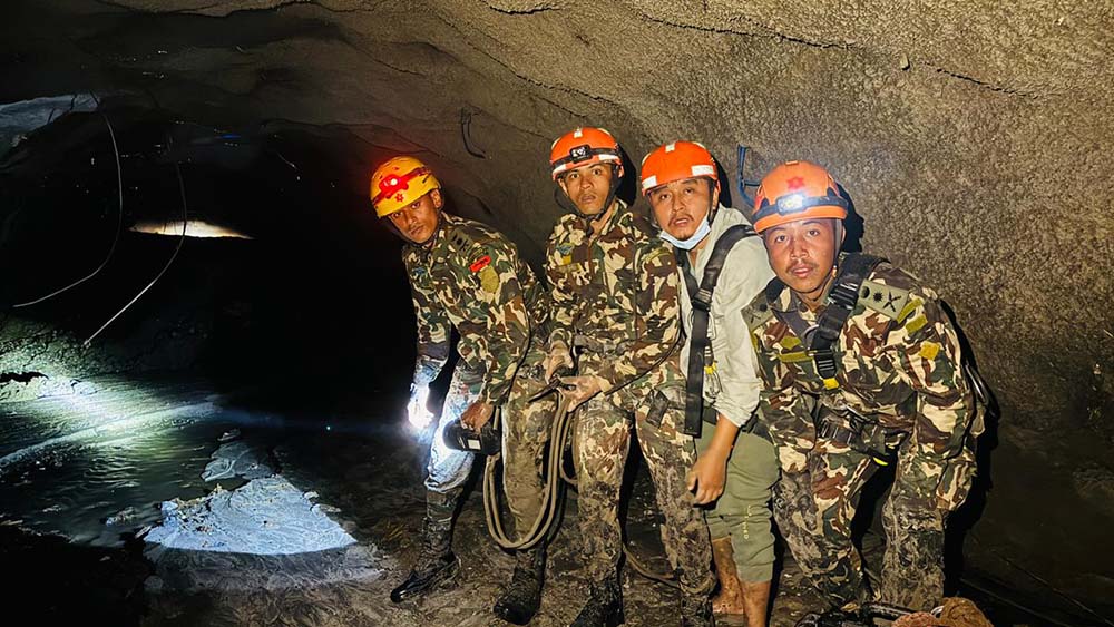 रसुवागढी जलविद्युतको सुरुङमा कोहि भेटिएन, सेनाको उद्धार टोली फर्कियो