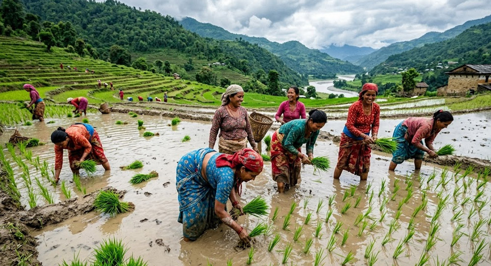 देशभर ९८ प्रतिशत धान रोपाइँ सम्पन्न