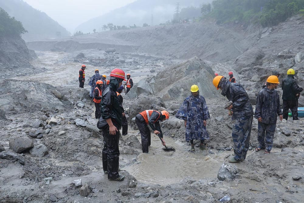 त्रिशूली–३ ‘ए’ आयोजनाको सुरुङमा फसेकाको उद्धार प्रयास तीव्र