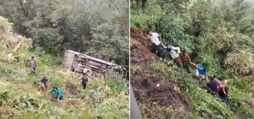 काठमाडौंबाट दुप्चेश्वर जाँदै गरेको बस र भ्यान दुर्घटना , २ जनाको मृत्यु, ३ जना घाइते