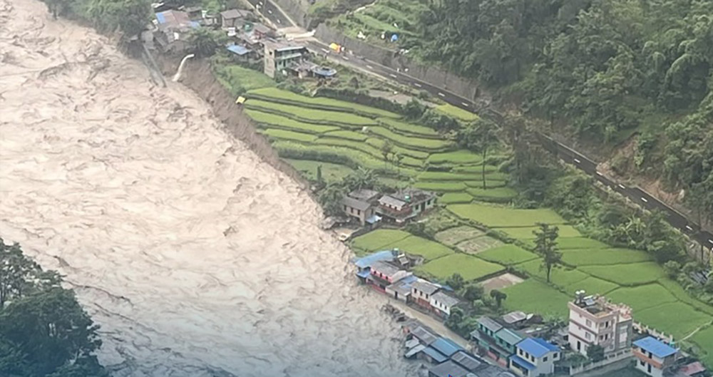 कालीगण्डकी नदी बस्तीमा पस्दा पर्वतमा २५ घर बगे