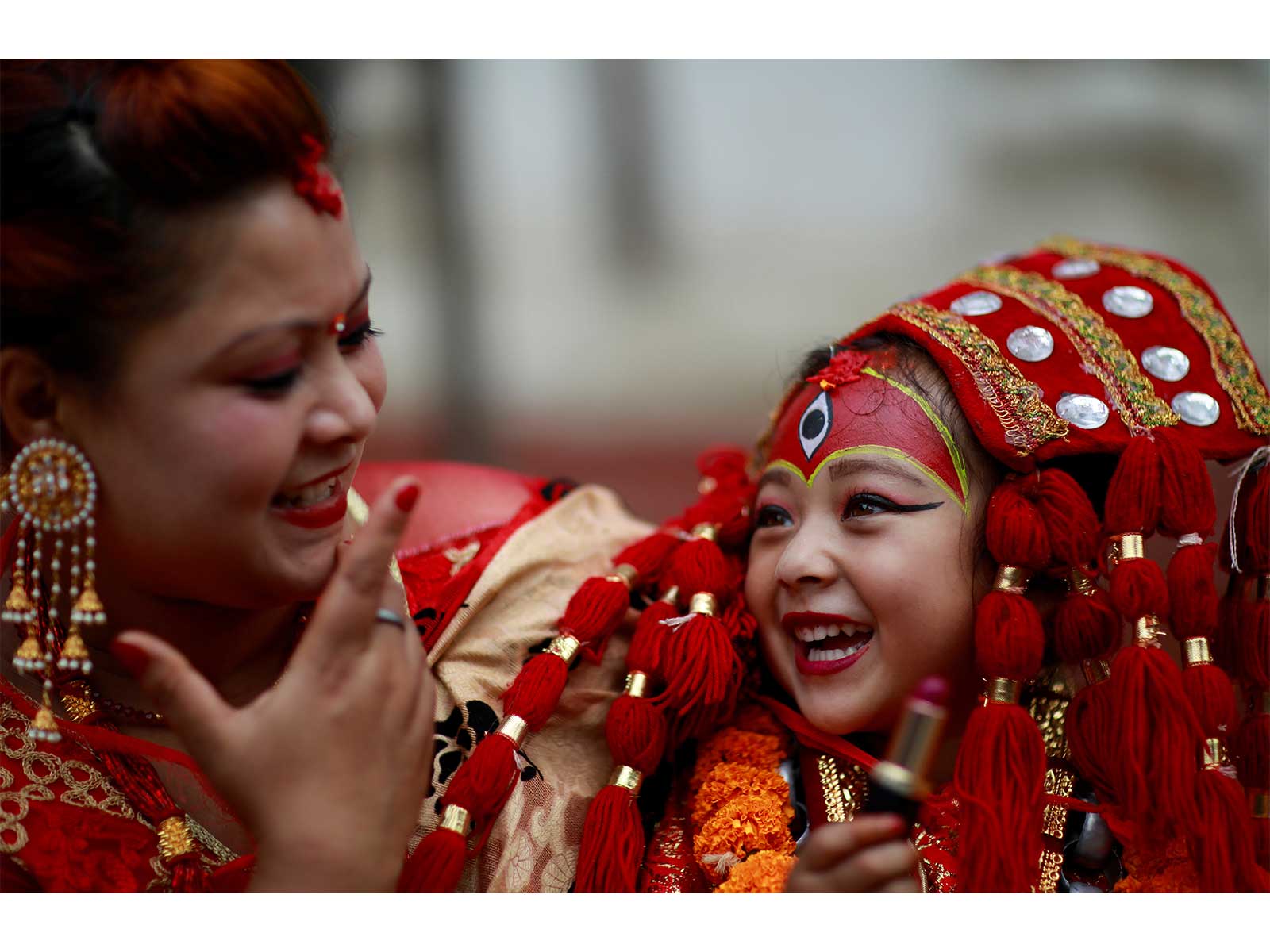 तलेजु भवानी मन्दिरमा कुमारी पूजा, बालिकाहरूको उल्लेख्य सहभागिता