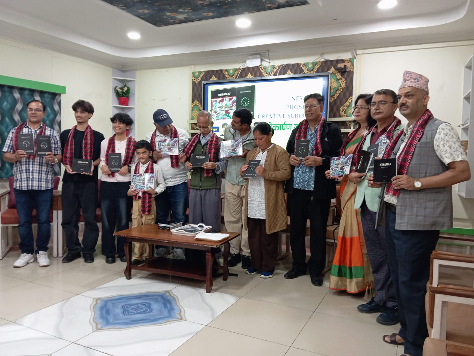 शुसाङ्क, शुक्ष्मयङ्का र शुक्ष्माङ्कका ‘Creative Scribbles’, ‘Phosphor र Nesamaj लोकार्पित