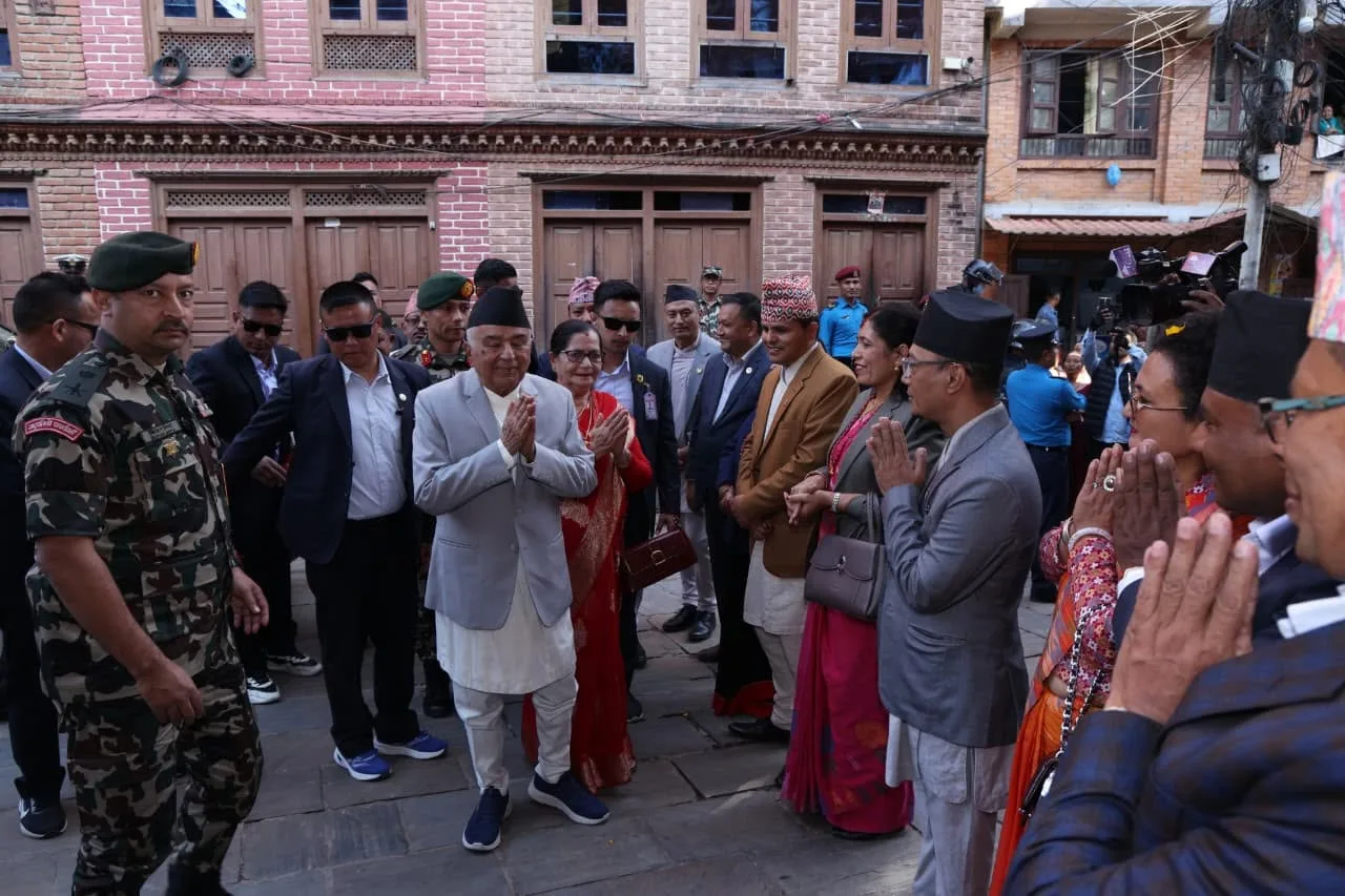 राष्ट्रपति पौडेलद्वारा नवदुर्गा भवानीको पूजा अर्चना